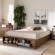 Arthur Full Storage Platform Bed in Ash Walnut Brown Wood