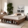 Arthur Full Storage Platform Bed in Ash Walnut Brown Wood