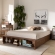 Arthur Full Storage Platform Bed in Ash Walnut Brown Wood