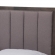 Natasha King Platform Canopy Bed in Gray Fabric & Gray Oak Finish