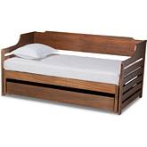 Jameson Expandable Twin to King Storage Daybed in Walnut Finish