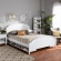 Elise Full Storage Platform Bed in White Wood