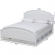 Elise Full Storage Platform Bed in White Wood