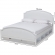 Elise Full Storage Platform Bed in White Wood