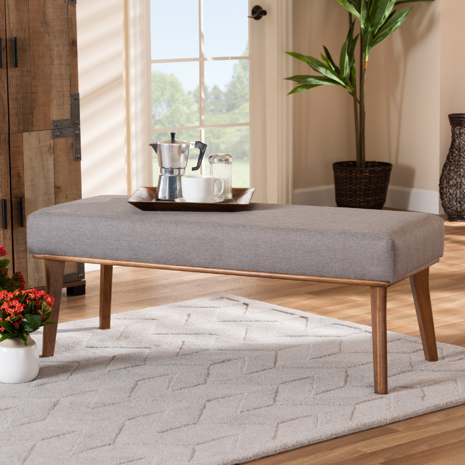 Baxton Studio Odessa Dining Bench - Thumbnail 5