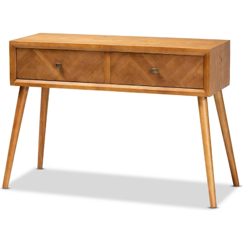 Mae 2 Drawer Console Table in Brown Wood
