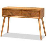 Mae 2 Drawer Console Table in Brown Wood