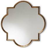 Tiana Quatrefoil Wall Mirror in Antique Bronze & Gold Metal