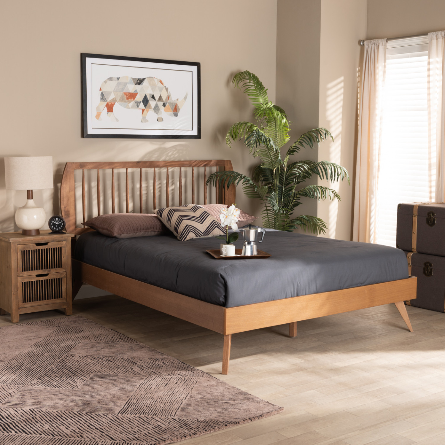 Baxton Studio Emiko Platform Bed - Thumbnail 4
