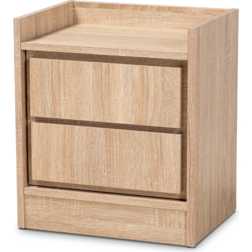 Hale 1 Door Nightstand in Oak Finish Wood