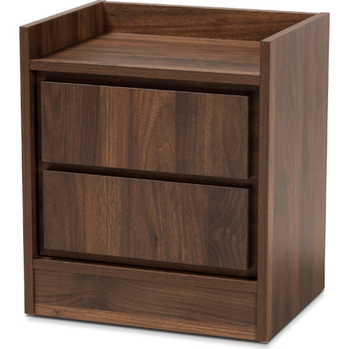 Hale 1 Door Nightstand in Walnut Finish Wood
