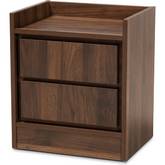 Hale 1 Door Nightstand in Walnut Finish Wood