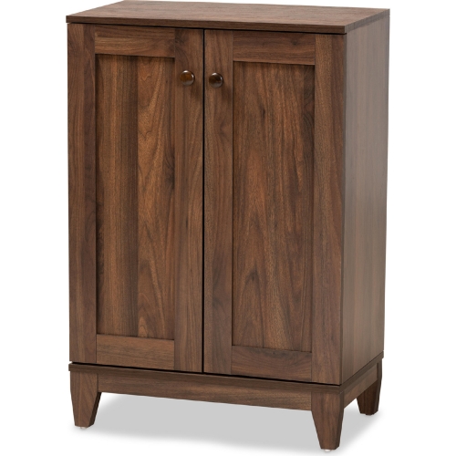 Nissa Storage Cabinet in Walnut Finish Wood