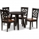 Rava 5 Piece Dining Set in Dark & Walnut Finish Wood