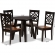 Rava 5 Piece Dining Set in Dark & Walnut Finish Wood