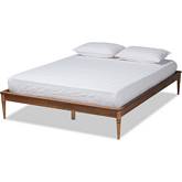 Tallis Queen Bed Frame in Walnut Brown Finish