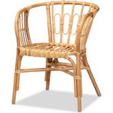 Luxio Dining Chair in Natural Finish Rattan (Set of 2)