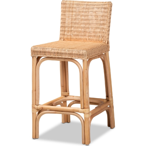 Athena Counter Stool in Natural Finish Rattan