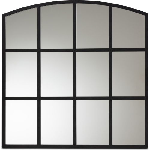 Barrington Wall Mirror in Black Metal