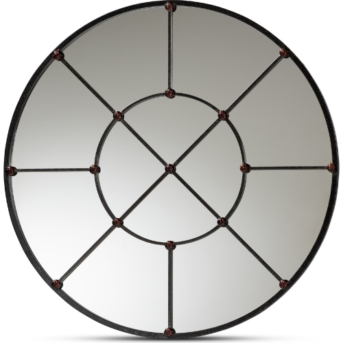 Ohara Wall Mirror in Black Metal