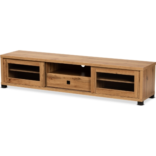 Beasley 70" TV Stand with 1 Drawer in Oak Brown Wood