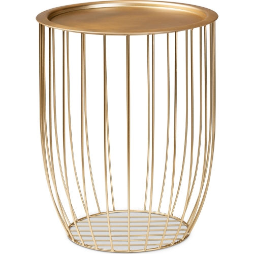 Mabon End Table in Gold Metal