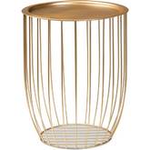 Mabon End Table in Gold Metal