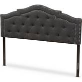 Edith Queen Headboard in Tufted Gray Fabric