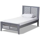 Sedona Twin Platform Bed in Gray Finish Wood