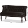 Flax Victorian Style Loveseat in Tufted Black Velvet