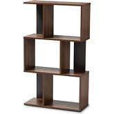 Legende Bookcase in Brown & Dark Gray Finish