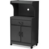 Tannis Storage Cabinet in Dark Gray Finish