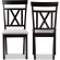 Rosie Dining Chair in Gray Fabric & Espresso Finish (Set of 2)