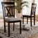 Rosie Dining Chair in Gray Fabric & Espresso Finish (Set of 2)