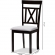 Rosie Dining Chair in Gray Fabric & Espresso Finish (Set of 2)