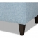 Brette Storage Bench in Tufted Light Blue Fabric & Dark Wood
