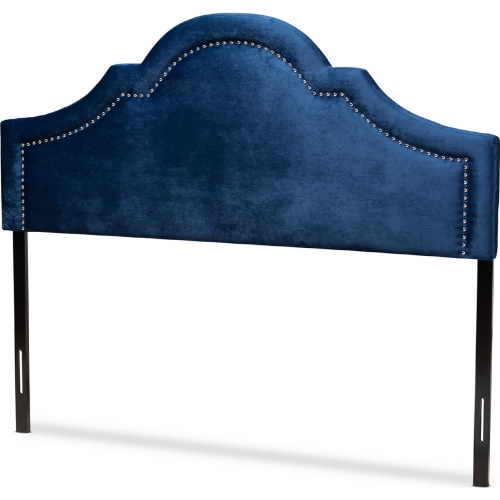 Rita Full Headboard in Navy Blue Velvet