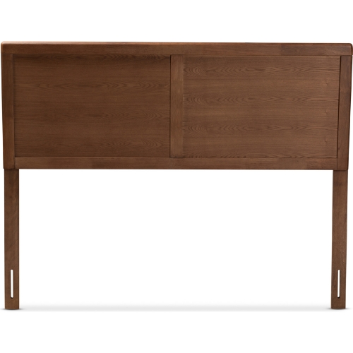 Raya Full Headboard in Walnut Brown Finish Wood