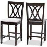 Reneau Counter Stool in Gray Fabric & Espresso (Set of 2)