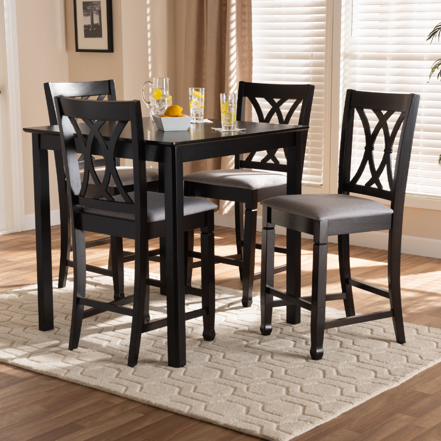 Baxton Studio Reneau Counter Dining Set - Thumbnail 5