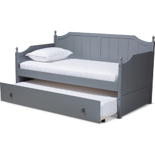 Millie Twin Daybed with Trundle in Cottage Gray Wood