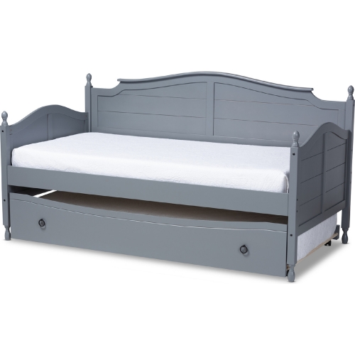 Mara Twin Daybed with Trundle in Cottage Gray Wood