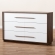 Mette 6 Drawer Dresser in White & Walnut Finish