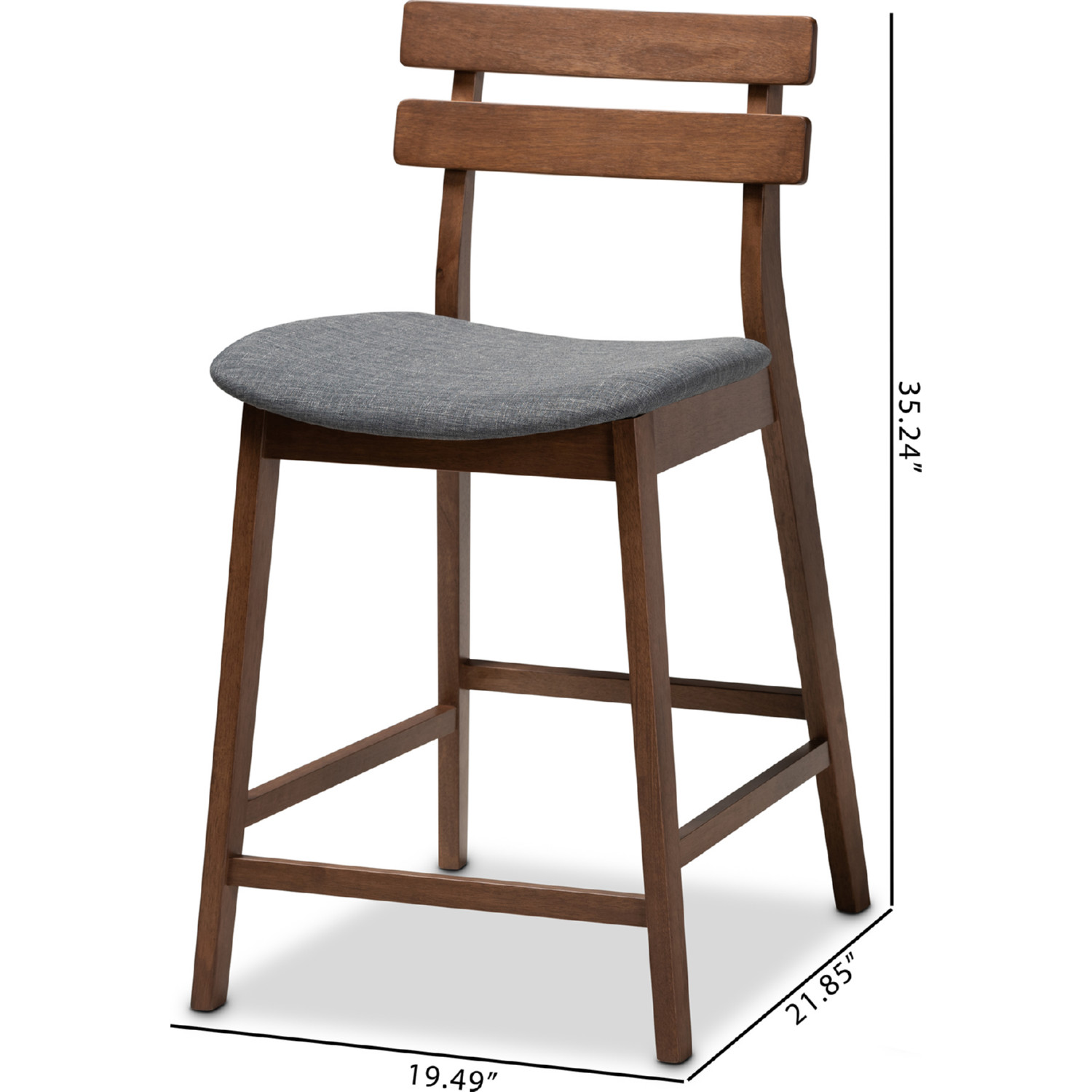 Baxton Studio Larine Counter Stool - Thumbnail 3