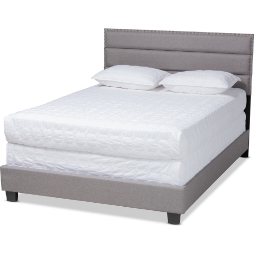 Ansa Queen Bed in Gray Fabric
