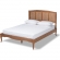 Marieke King Platform Bed in Ash Walnut Finish & Synthetic Rattan
