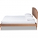 Marieke King Platform Bed in Ash Walnut Finish & Synthetic Rattan