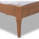 Marieke King Platform Bed in Ash Walnut Finish & Synthetic Rattan