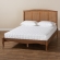 Marieke King Platform Bed in Ash Walnut Finish & Synthetic Rattan