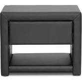 Massey Nightstand in Black Leatherette